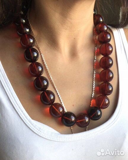 Бусы из натурального янтаря