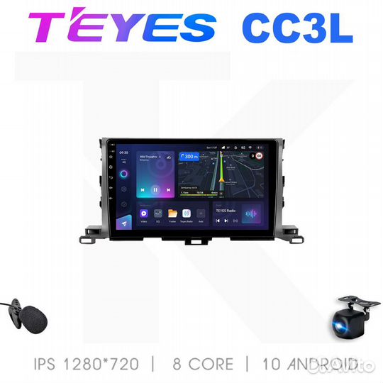 Магнитола Teyes сс3L на андроиде Toyota Highlander
