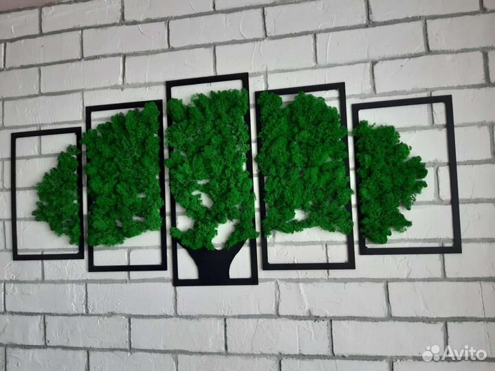 Настенное панно из стабилизированного мха