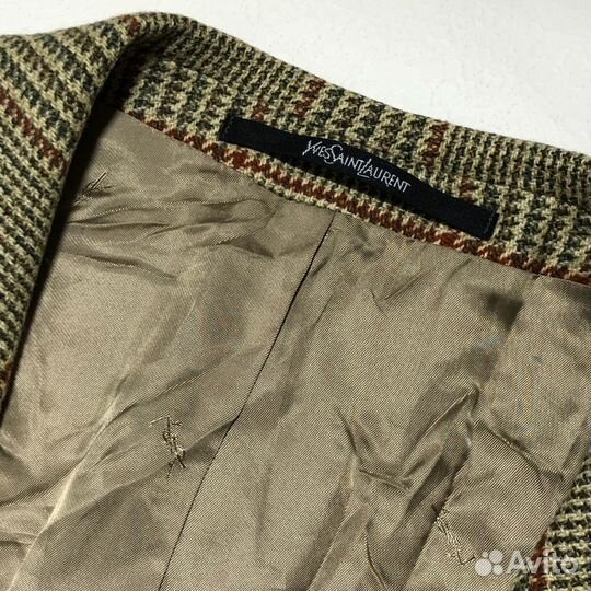 Винтажный твидовый пиджак YSL