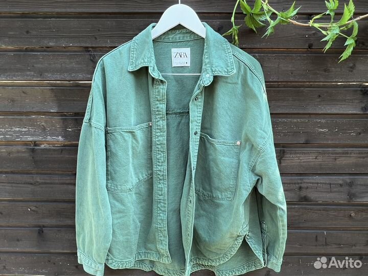 Джинсовая рубашка Zara размер М