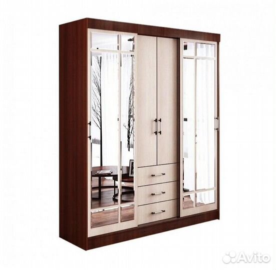 Шкаф-купе маэстро ясень шимо/дуб атланта