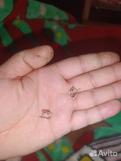 Детские золотые сережки
