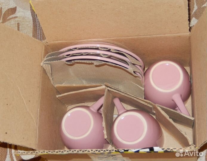 Набор из трех чайных пар керамика