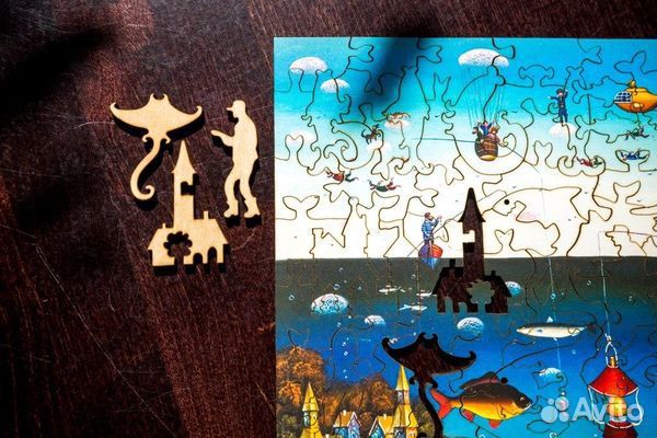 Фигурный деревянный пазл 