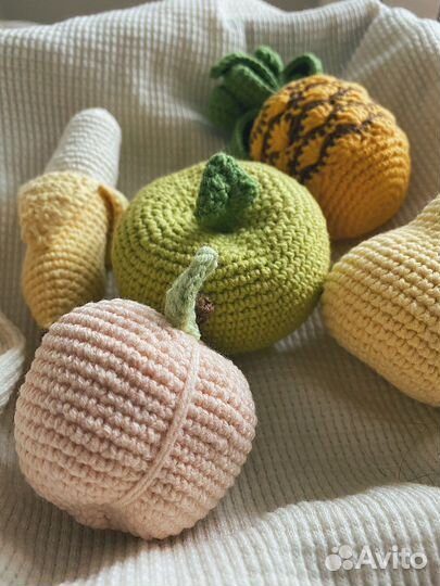 Вязаные фрукты игровой набор вязаных фруктов