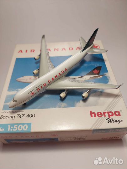 Модель самолета Air Canada B 747-433 Herpa 1/500