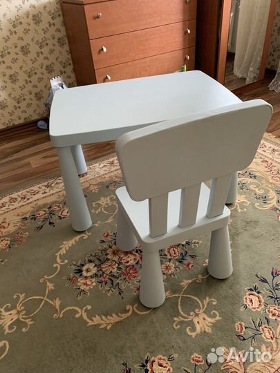 Детский стол и стул IKEA маммут