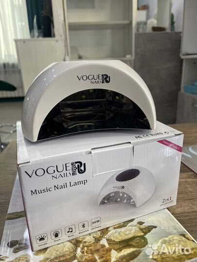 LED лампа с Bluetooth колонкой для гель-лака