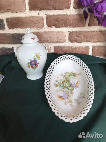 Ваза с крышкой Kaiser и блюдо Германия