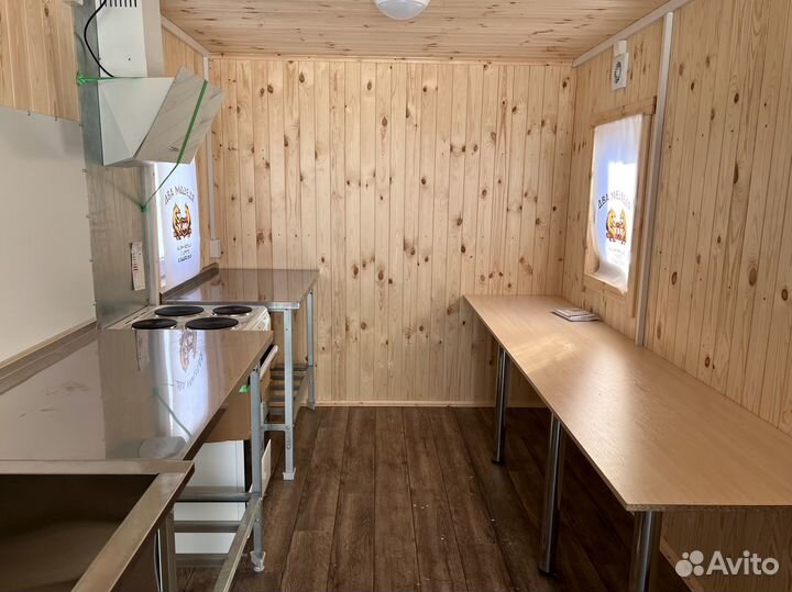 18 Вагон на шасси, вагон со столовой и жилой