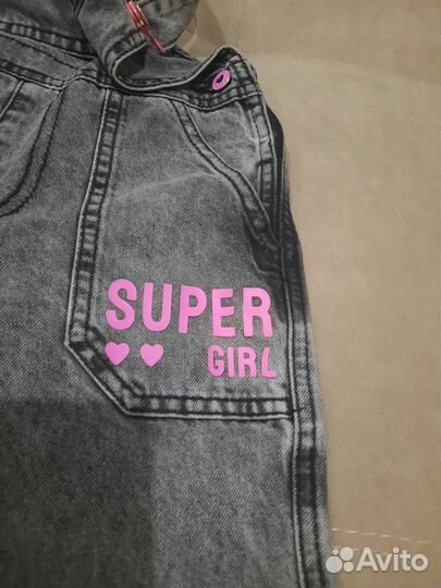 Джинсовый комбинезон для девочки 110 116