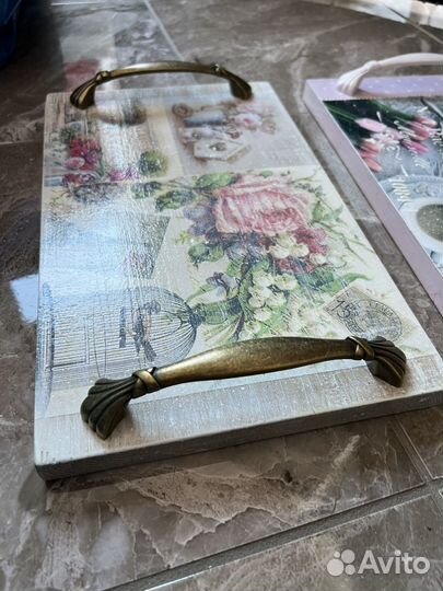 Поднос русная работа новый декупаж