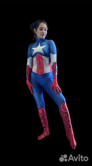 Костюм Капитана Америка. Женский. Новый