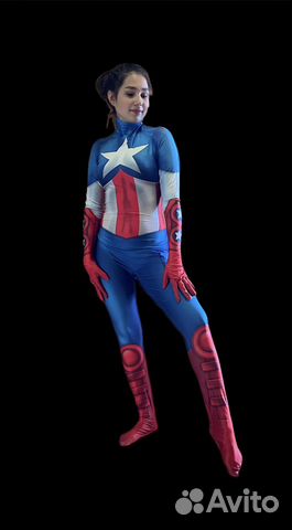 Костюм Капитана Америка. Женский. Новый