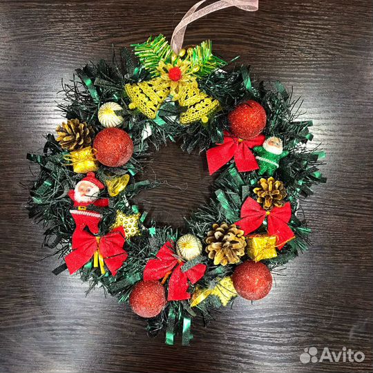 Венок рождественский, декор на Новый год