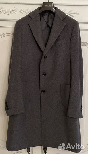 Шерстяное пальто мужское Trussardi
