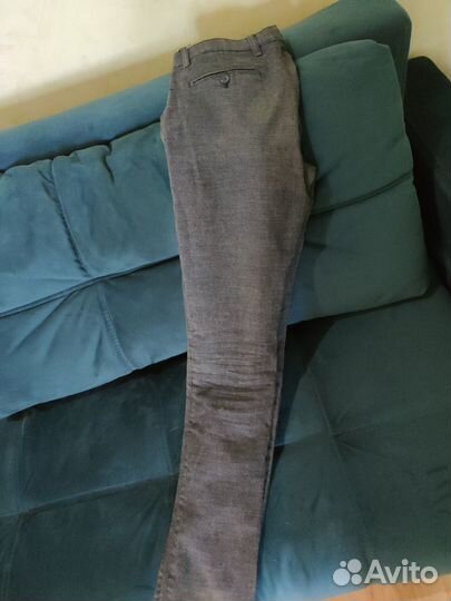 Продам брюки (джин.ткань, серо-синий)