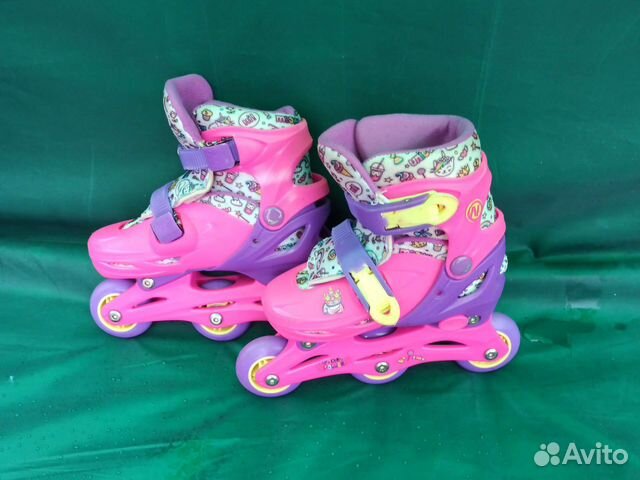 Детские ролики для девочек. Размер 31-34