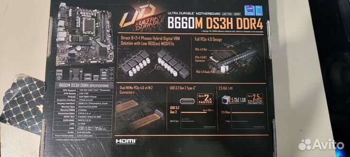 Материнская плата gigabyte b660m ds3h ddr4