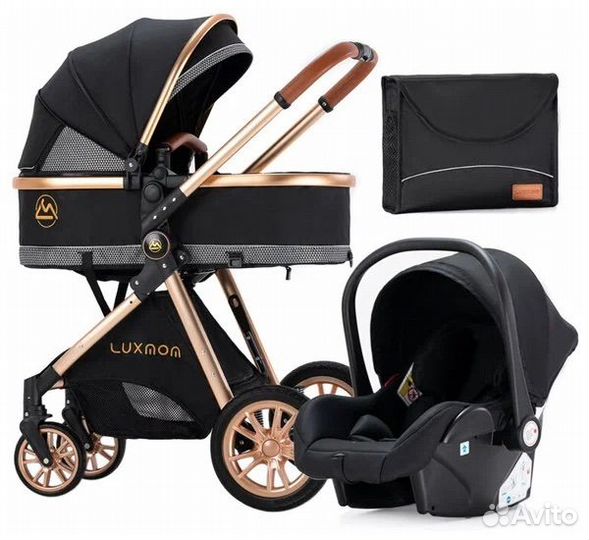 Коляска Luxmom 3в1 новая