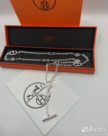 Серебро цепь hermes farandole