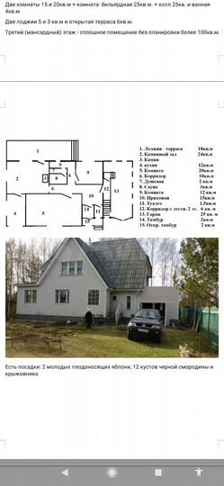 Коттедж 185 м² на участке 12 сот.