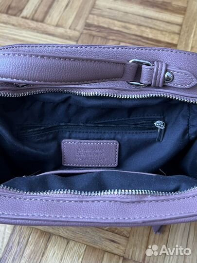 Сумка Снежная королева натуральная кожа розовая