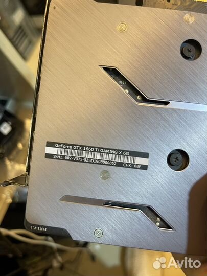 Видеокарта gtx 1660 ti gaming X twin frozr 7