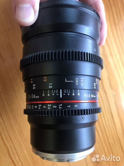 Rokinon (samyang) 24mm 1.5t sony