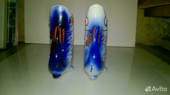 Две рюмки-рыбки из набора СССР, отлич. состояние
