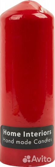 Свеча-столбик 70x210 мм, цвет красный