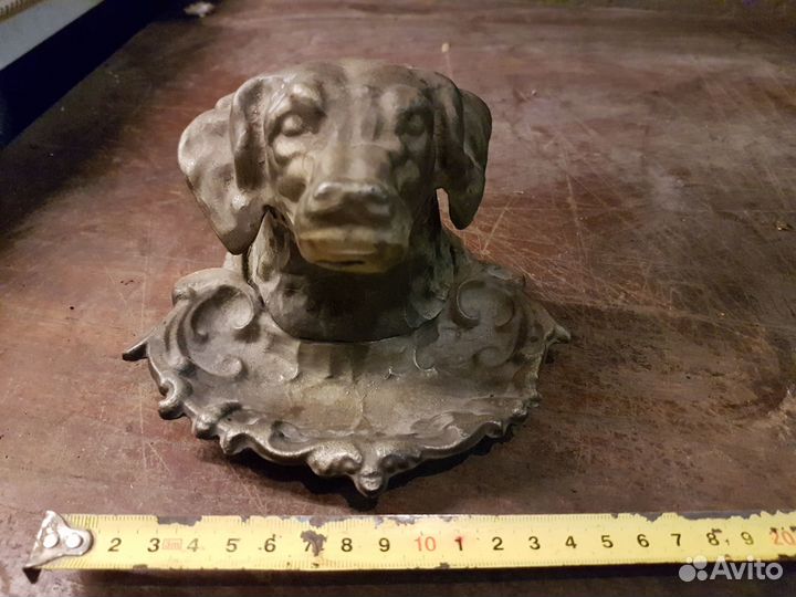 Чернильница, пепельница Голова собаки СССР