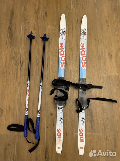 Беговые лыжи детские 100 с палками