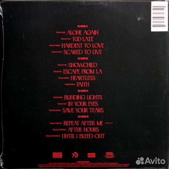 Weeknd, The - After Hours/ Vinyl(2LP/Gatefold) 202