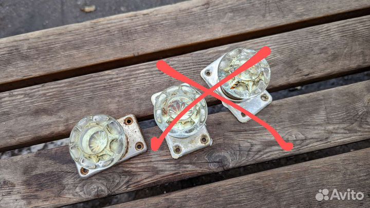 Советская дверная ручка стеклянная белая, 1шт