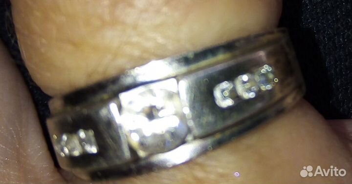 Кольцо серебро