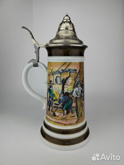 Коллекционная пивная кружка 26 см Германия большая