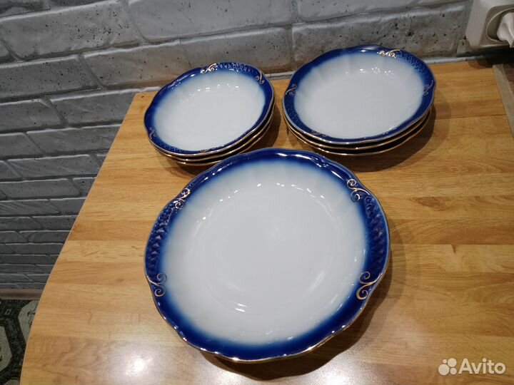 Набор салатников.Тарелки Шишки для Татьяны,12 шт