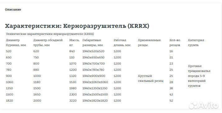 Керноразрушитель krrx 650