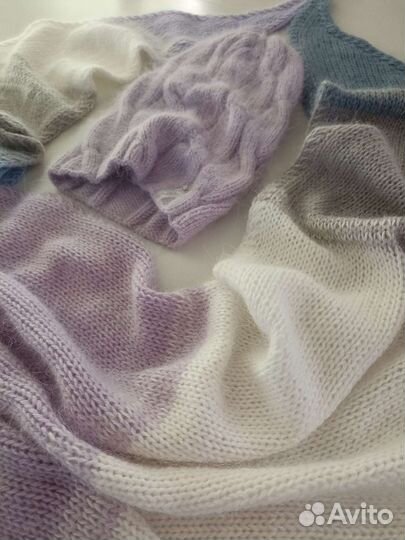 Шапка + бактус из пуха норки