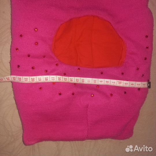 Шапка шлем для девочки зимняя 50 52