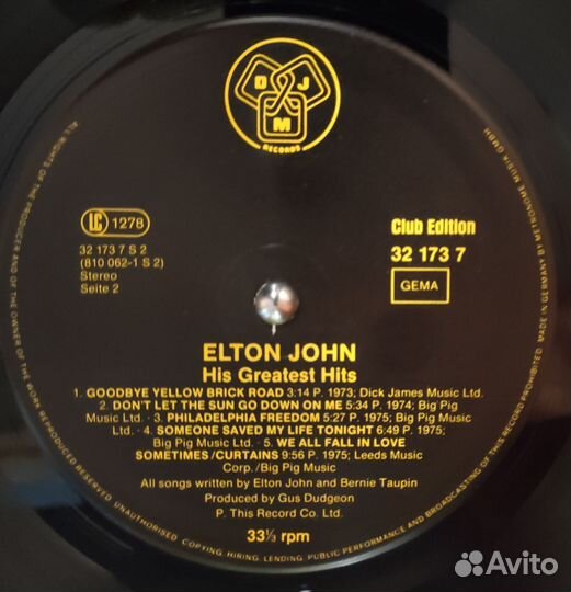 Elton John - His Greatest Hits