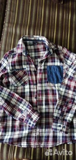 Рубашка фланелевая, рост 152-158