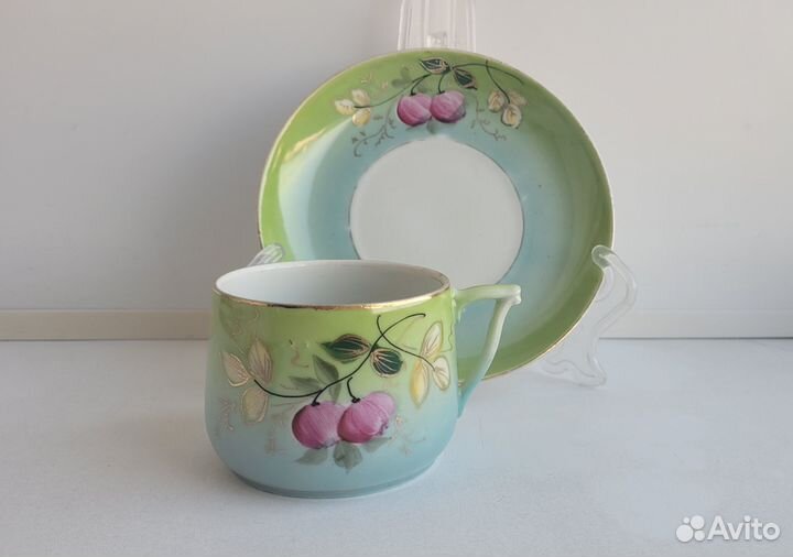 Чайная пара. нгф Волхов. Фарфор СССР, 1920-30-е г