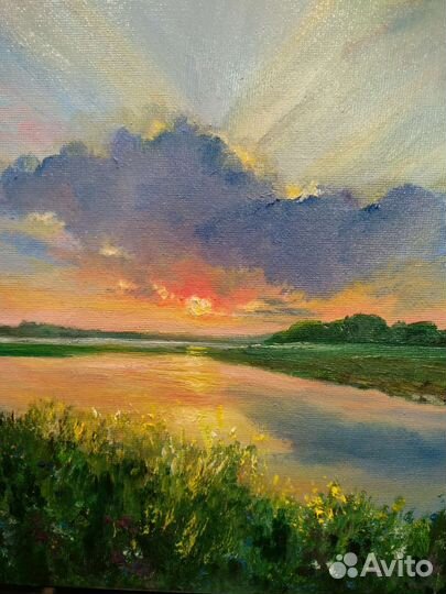 Картина маслом пейзаж 25х35 см