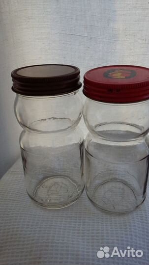 Оригинальные витажные стеклянные банки