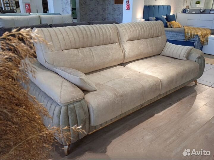 Прямой диван, диван кровать, Денди 1, беж