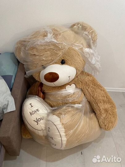 Плюшевый медведь 250 см новый запакованный