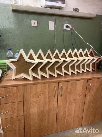 Деревянный бокс, ящик, Звезда